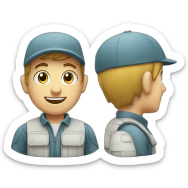 digital paper boy sticker