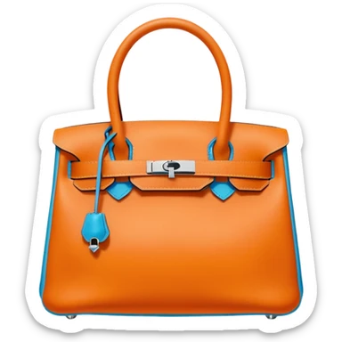 A hermes bag with labubu sticker
