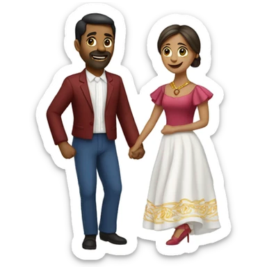 PAREJA BAILASNDO  sticker
