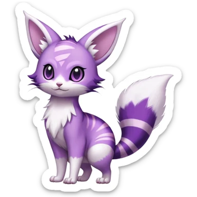Shiny Furret-Purrloin-Espeon-Hybrid (Full body) sticker
