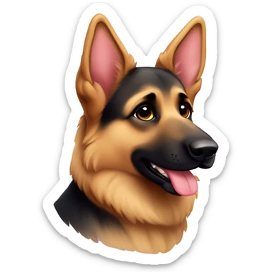 Cute and sweet girly German shepherd  sticker