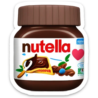Nutella with a heart sticker