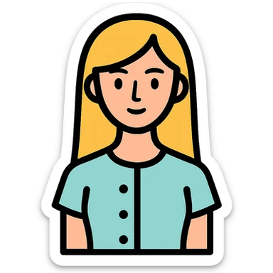 A beautiful, thin girl in a medical gown sticker