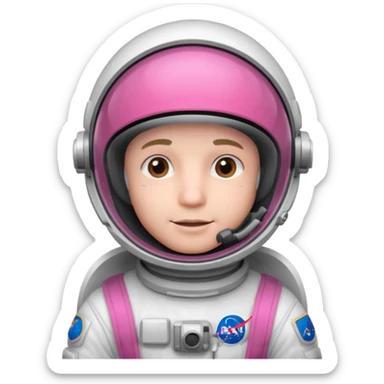  man Astronaut with Pink Visors sticker