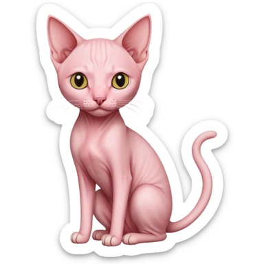 skin cat hairless full body sitting sticker