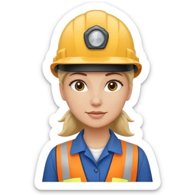 factory worker woman  sticker