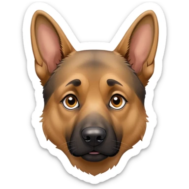German shepherd confused head tilt sticker
