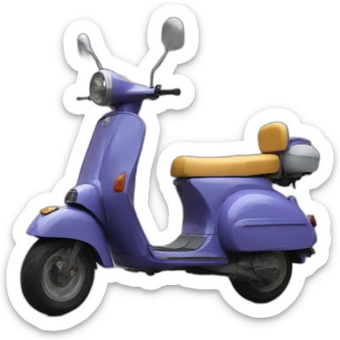 scooter that gets hit by a car sticker
