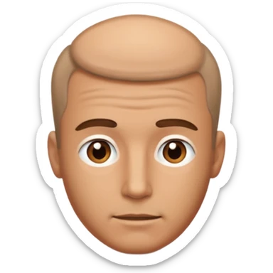 a man with visible hair loss sticker