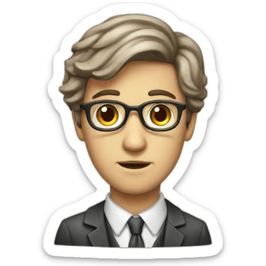 young man psychologist freud  sticker