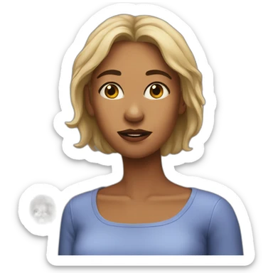 a woman that can not make decisions sticker