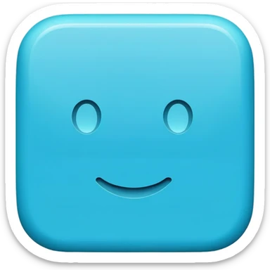 blue square with rounded corners sticker