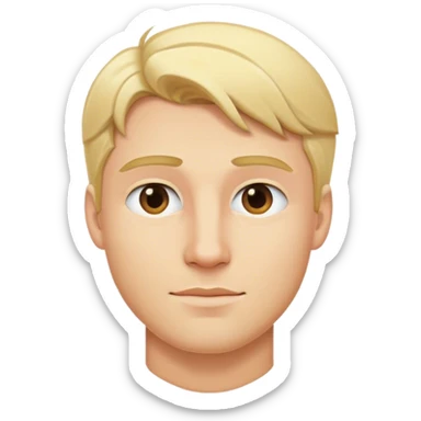 handsome man with blond   sticker