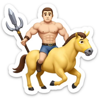 A centaur with a minion top half sticker