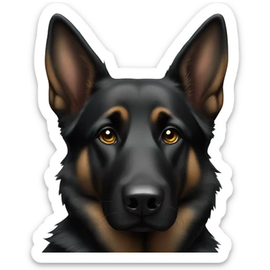 Black German shepherd  sticker