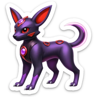 Futuristic Umbreon-Houndoom-Genesect-Torracat-Pokémon-Fakémon-hybrid-creature sticker