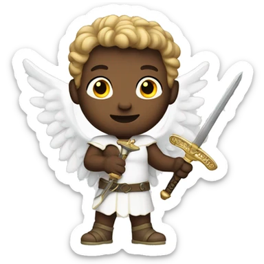 Male Angel with sword sticker