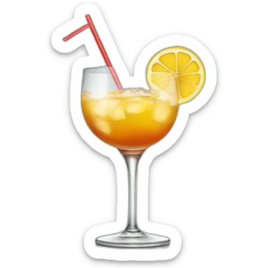 cocktail in collins glass sticker