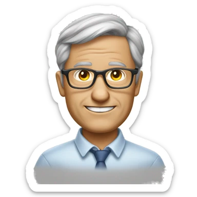 A math teacher nicknamed Super, who drives an Opel Omega and knows nothing about math. Aroungd 50 years old with round face and glasses sticker