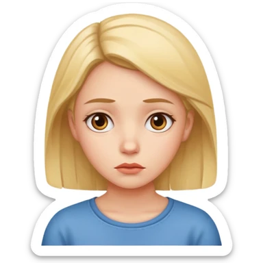 Girl, Questioning face, thinking sticker