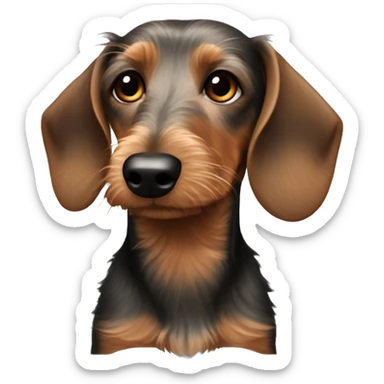 wirehaired dachshund   sticker