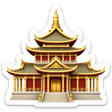 Temple, asian sticker