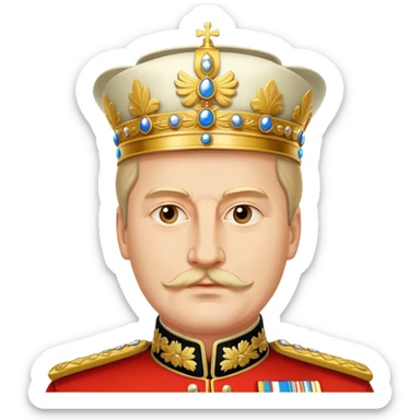 Emperor of the Russian Empire Nicholay II sticker