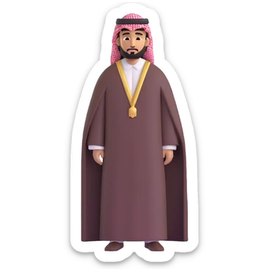 Saudi man wearing traditional clothing sticker