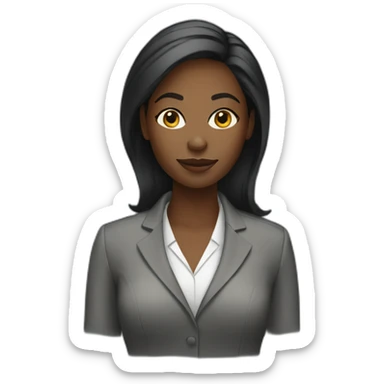 Black female project manager sticker