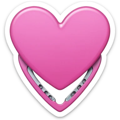 Pink Hair clips  sticker