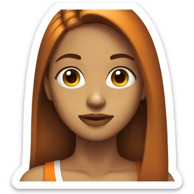 Girl with beard and orange skin like a bad self tan sticker
