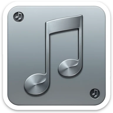 mac os music note metal mute sound sticker