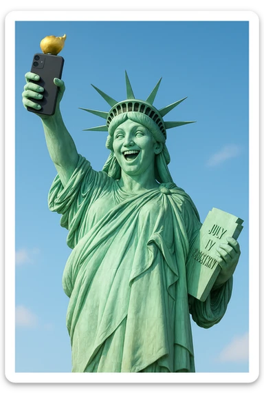 takes a selfie sticker