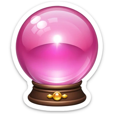 all pink magic crystal ball sticker