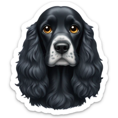 ghost black cocker spaniel sticker