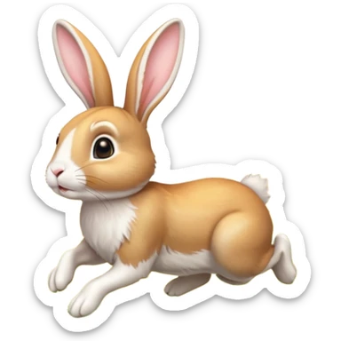 🐰🌾🌄 Bunny hopping at sunrise sticker
