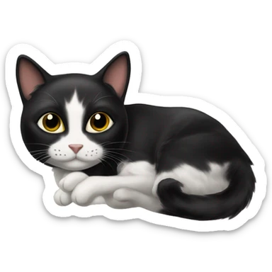 Black cat wearing prada neacle sticker