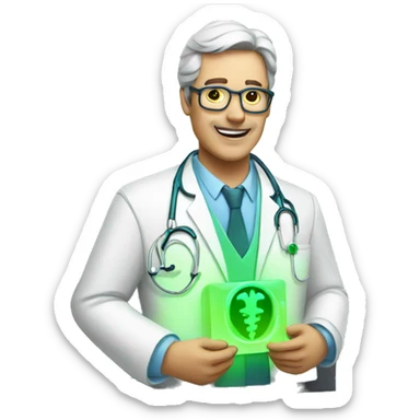 plaque doctor with neon sticker