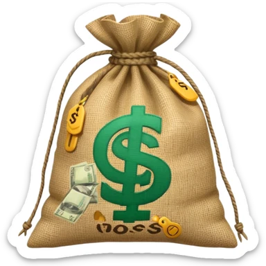 cash bags sticker
