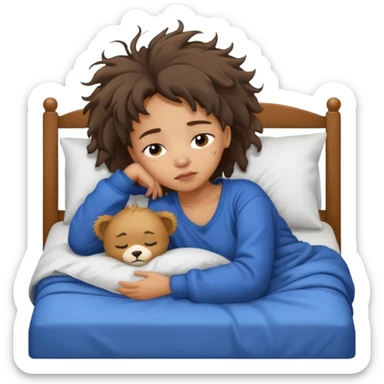 Cute lightskin girl doesn’t wanna wake up sticker