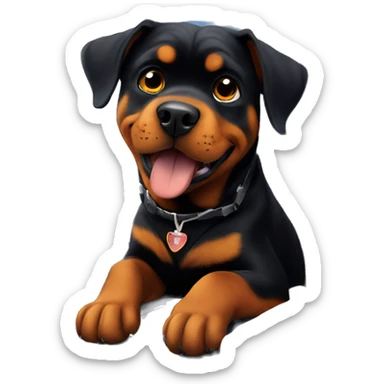 Rottweiler on a plane sticker
