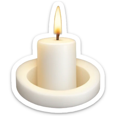 white candle sticker