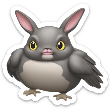 The Bird from the Yu-Gi-Oh card, Blackwing Vayu the Emblem of Honor, but as the form of Big Chungus the online meme sticker