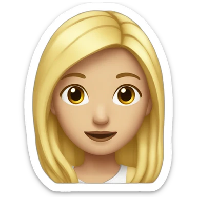 Fille mèche blonde sticker