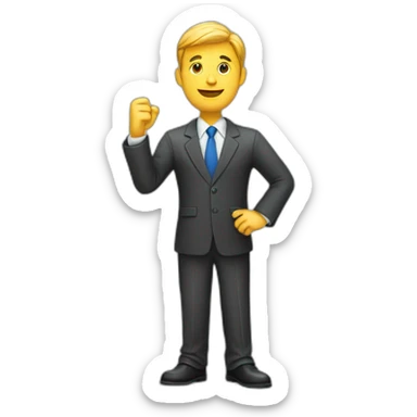 bussines man on presentation sticker