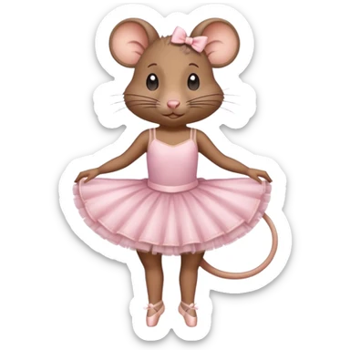Create a emoji of a a rat with ballerina’s skirt sticker