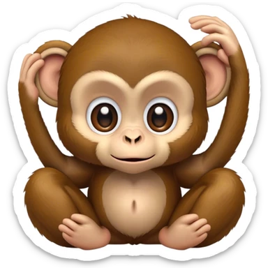 Begging monkey sticker