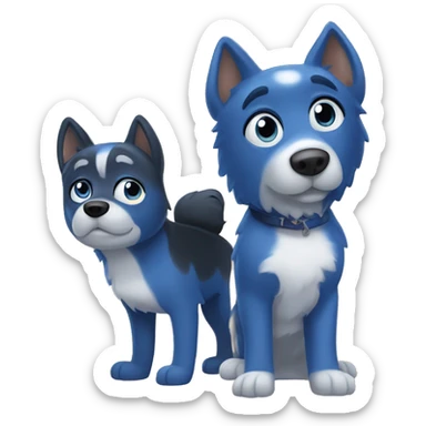 Bluey and Bingo sticker