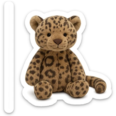 jellycat stuffed plush clouded leopard sticker