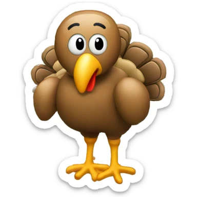 Turkey with weed plant in background sticker